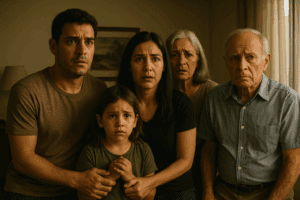 familia com medo